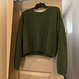 Double Zero Emerald Green Cropped Knit Sweater